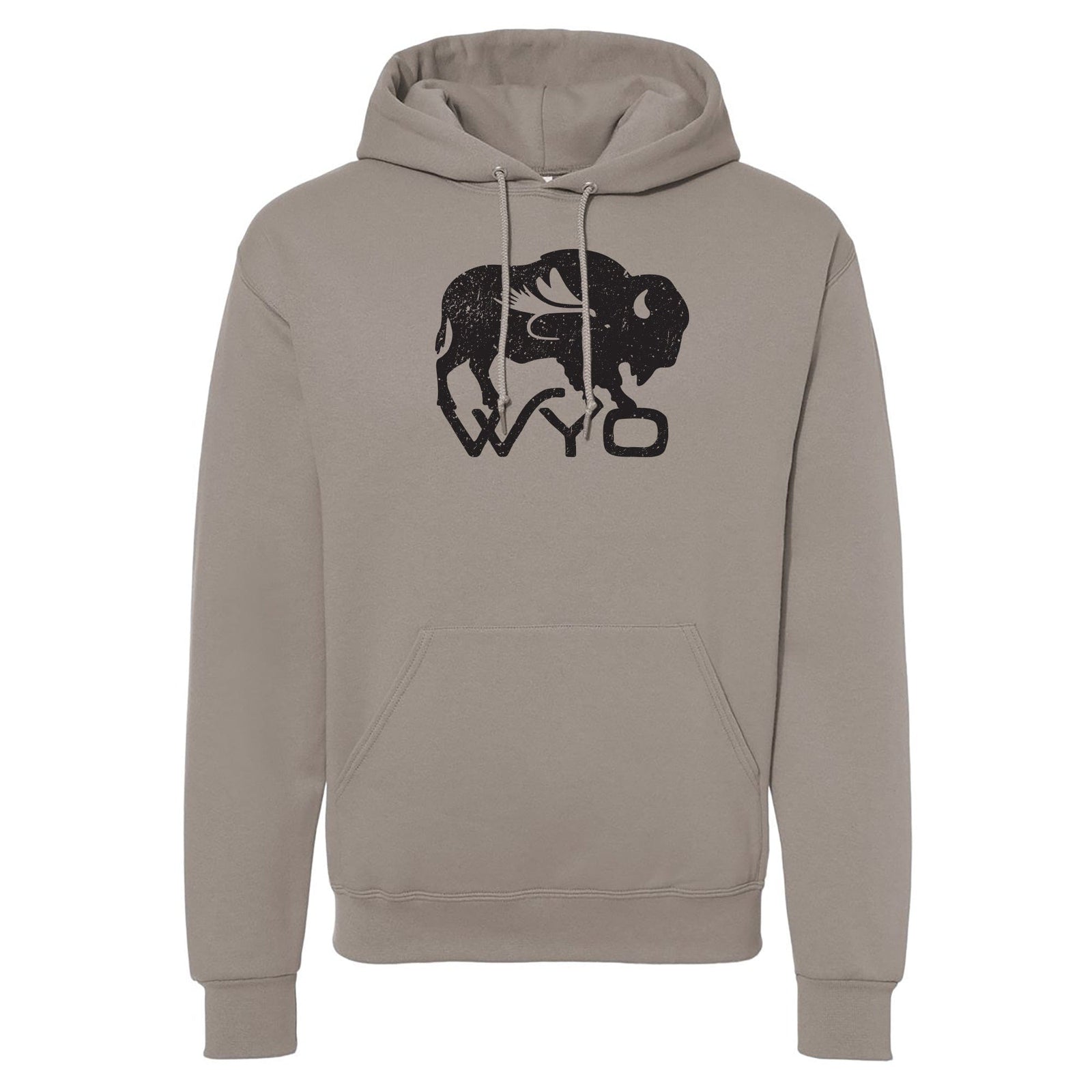 Fly Fish Wyoming Men's S Wyo Bison Fly Hooded Sweatshirt