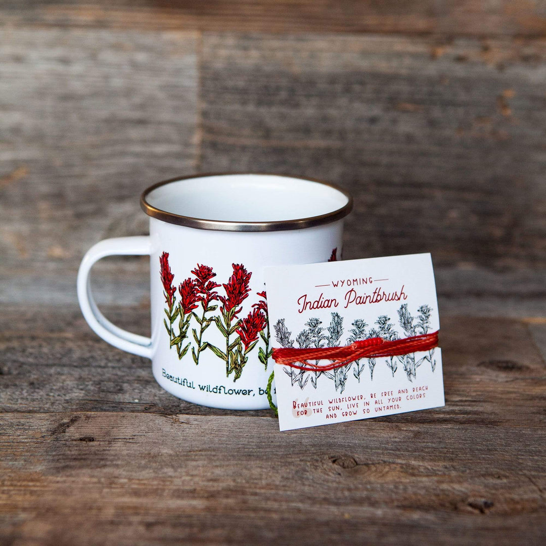 Fly Fish Wyoming Mug Indian Paintbrush Camp Mug + Bracelet Gift Set - LIMITED TIME ONLY