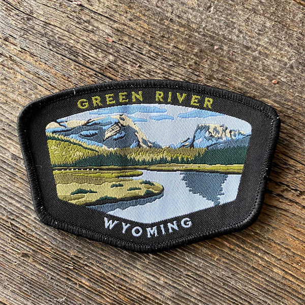 Fly Fish Wyoming Patch Green River Iron-On Patch