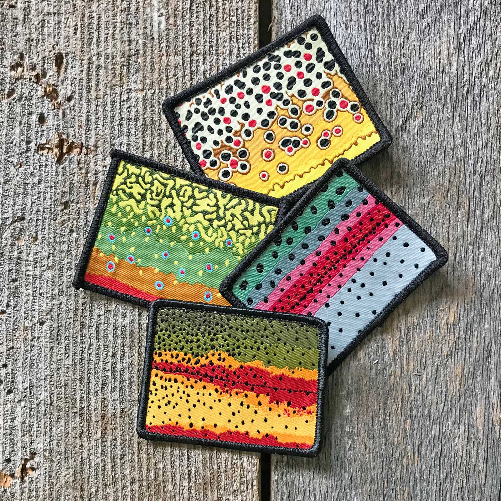 Fly Fish Wyoming Patch Brook Wyo Brook Trout Pattern Iron-On Patch