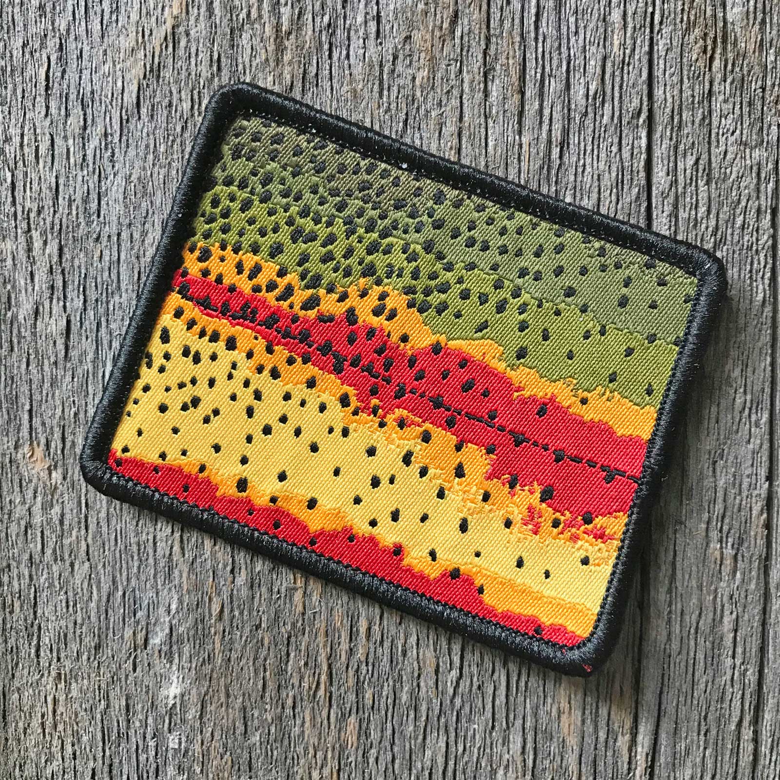 Fly Fish Wyoming Patch Cutthroat Wyo Cutthroat Trout Pattern Iron-On Patch