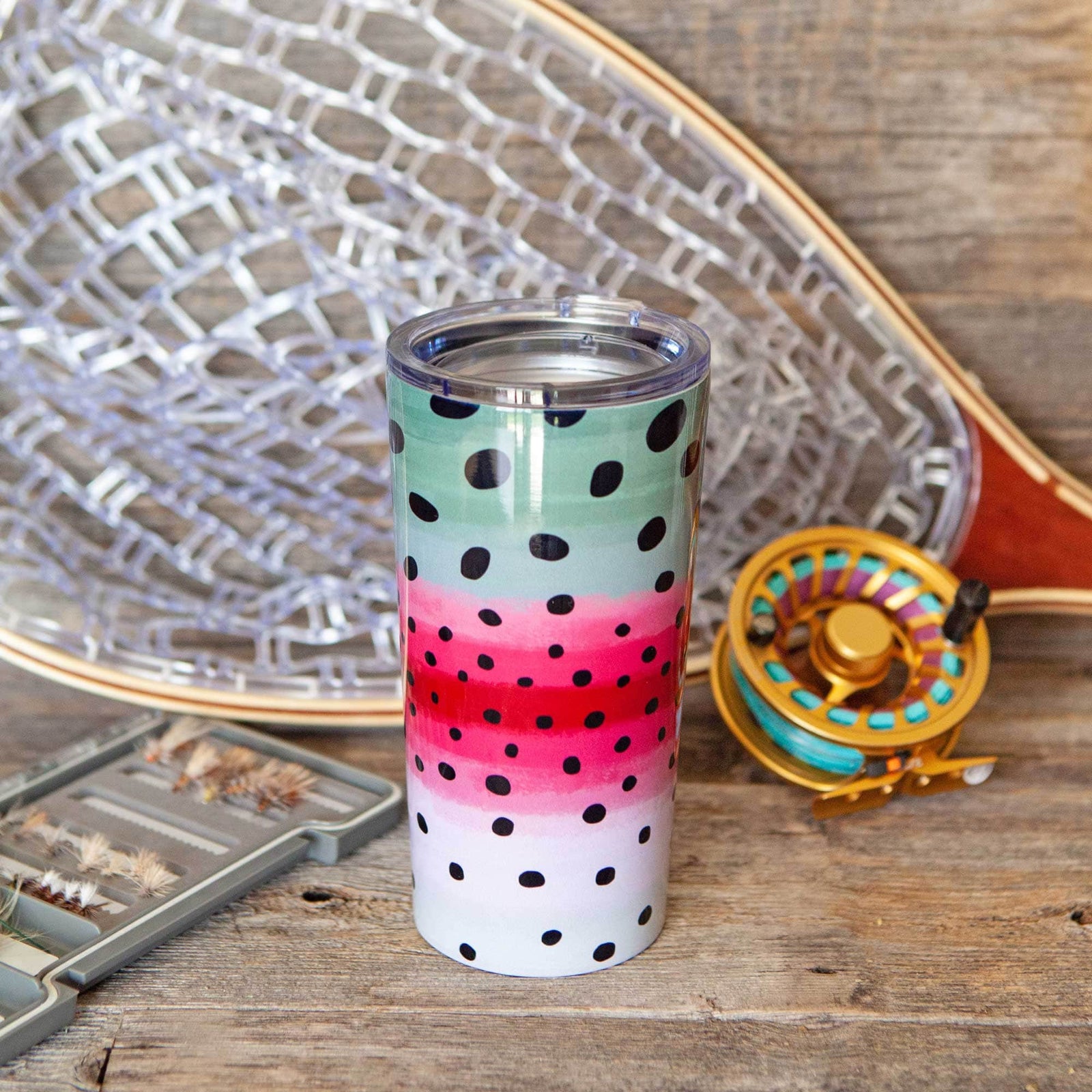 Fly Fish Wyoming 20oz Rainbow Trout Tumbler 20oz