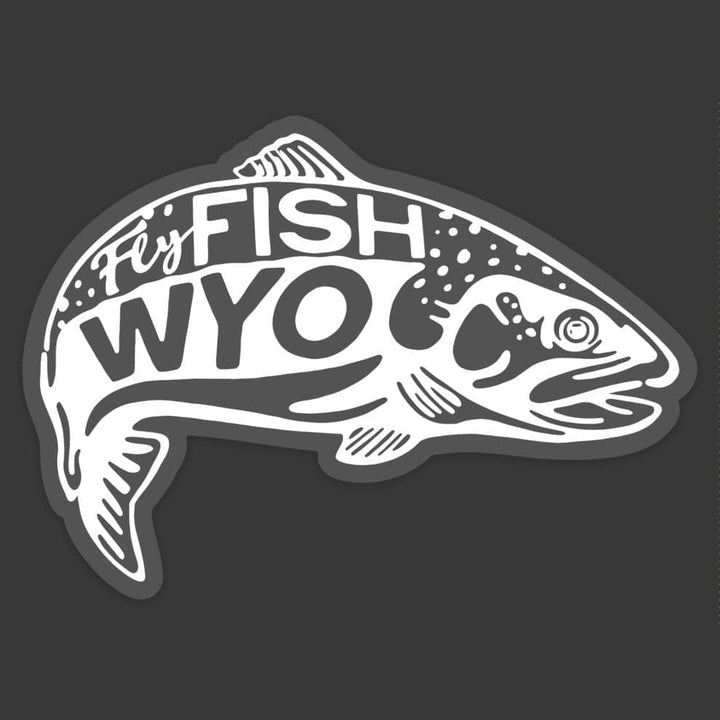 Fly Fish Wyoming Sticker Fish Jump Sticker