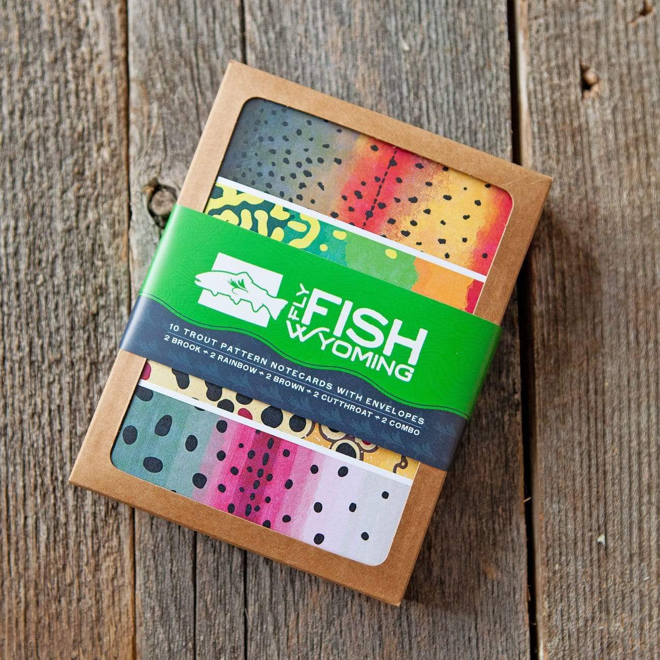 Fly Fish Wyoming Trout Pattern Notecards