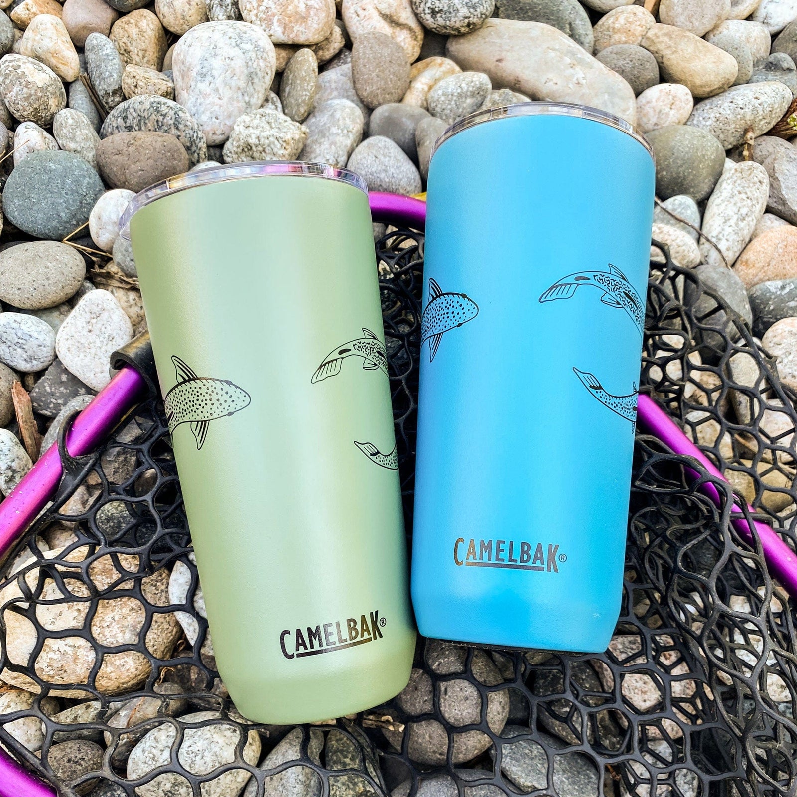 Fly Fish Wyoming Tumbler Trout Stream 20oz Camelbak Insulated Tumblers