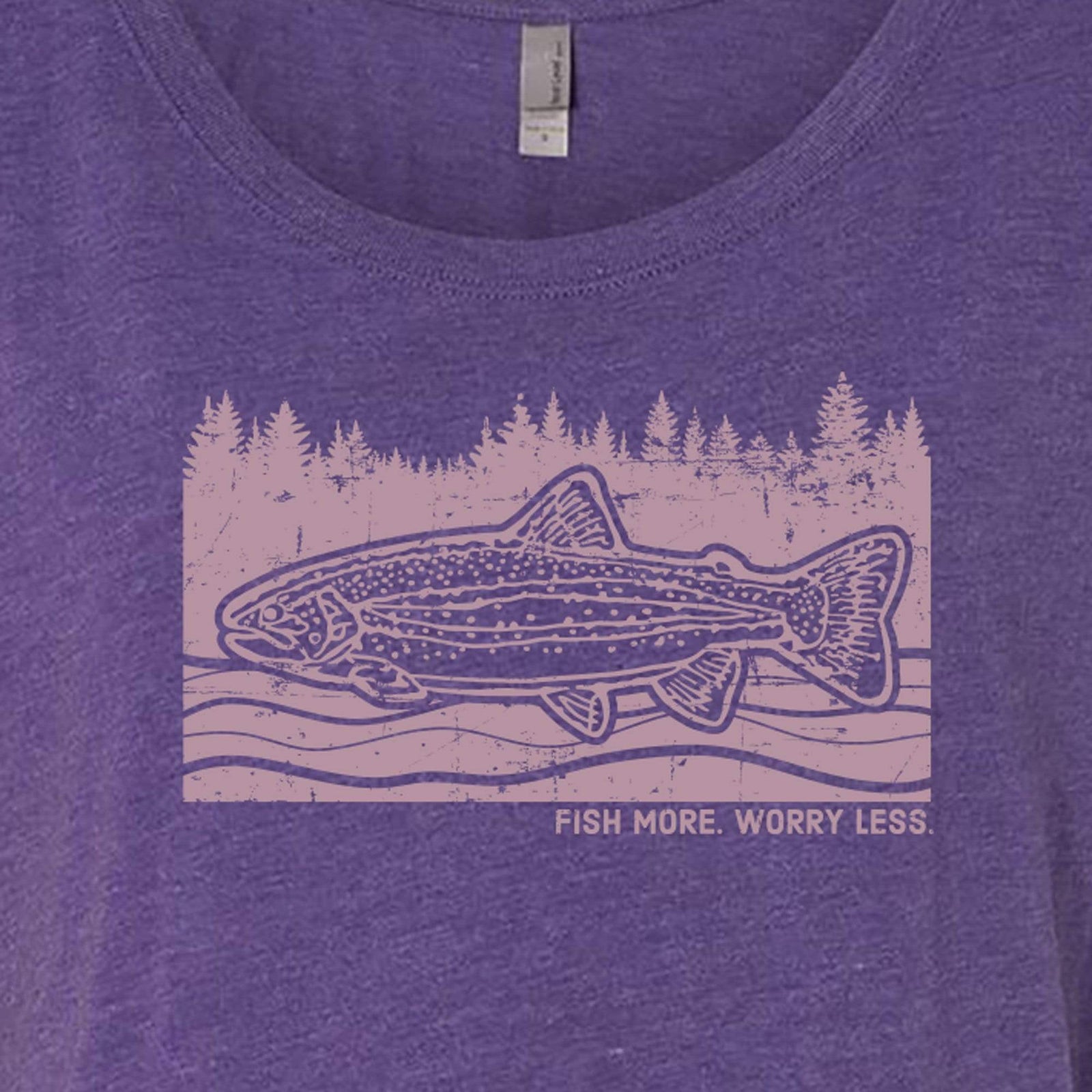 Fly Fish Wyoming Women's Women's Fish More, Worry Less Tee