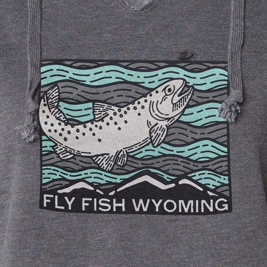 Fly Fish Wyoming Women's Women's Fish Rising Hooded Pullover