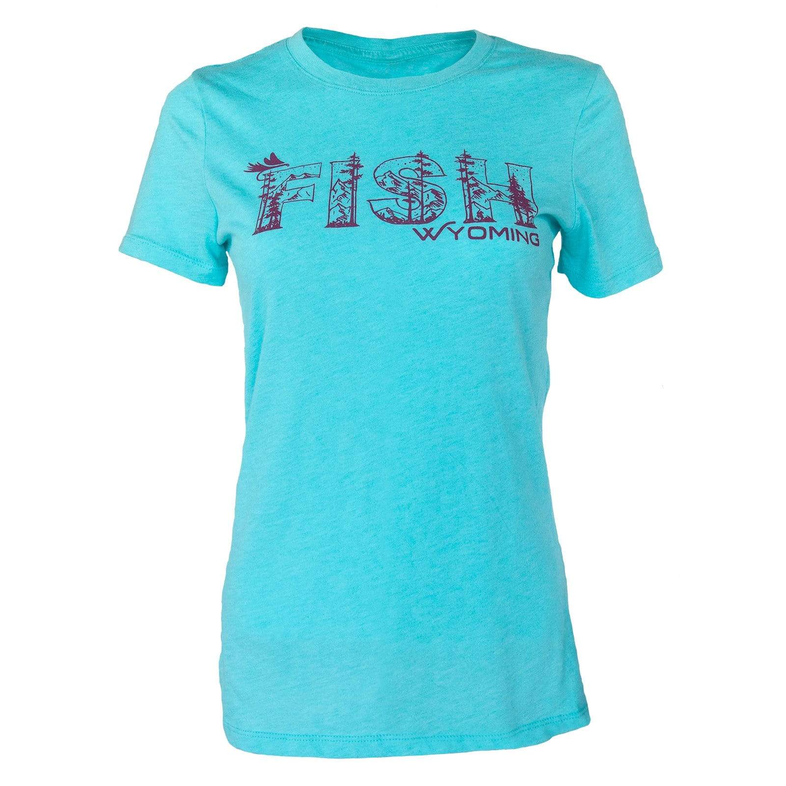 Fly Fish Wyoming Women's S / Tahiti Blue Women's Fish Wild Wyoming Tee