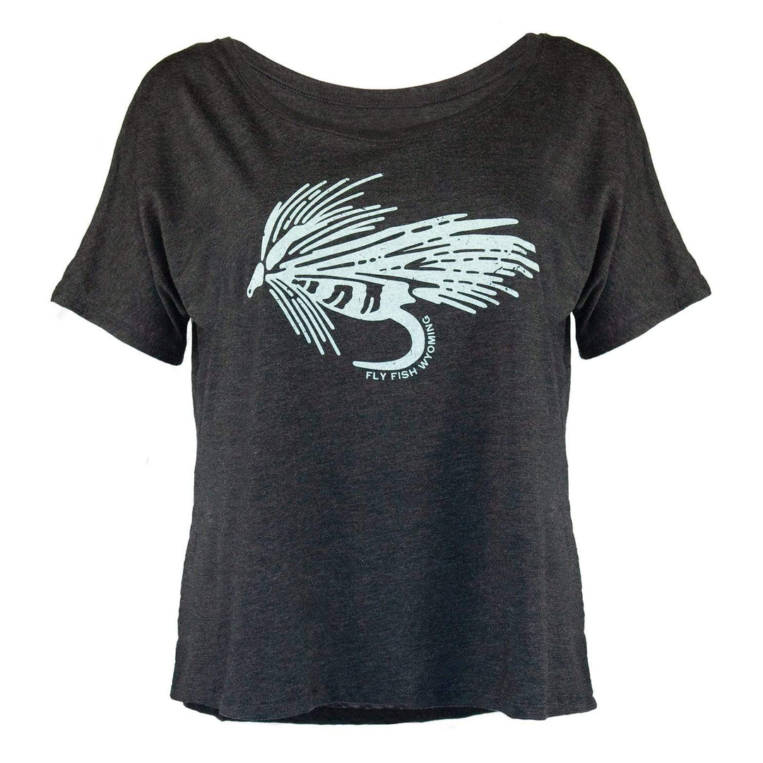 Fly Fish Wyoming Women's S / Charcoal Black TriBlend Women's Fly Tee