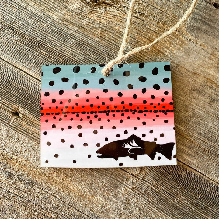 Fly Fish Wyoming Wyoming Trout Pattern Christmas Ornaments