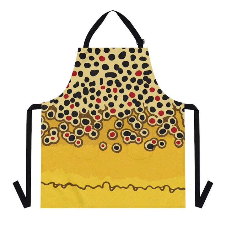 Printify All Over Prints Brown Trout Trout Pattern Aprons