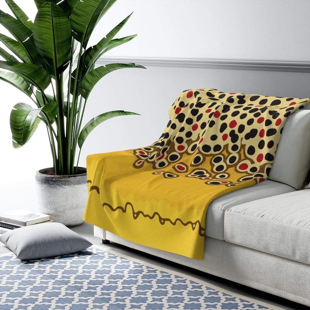 Printify Home Decor 50" × 60" Sherpa Fleece Blanket Throw - Brown Trout