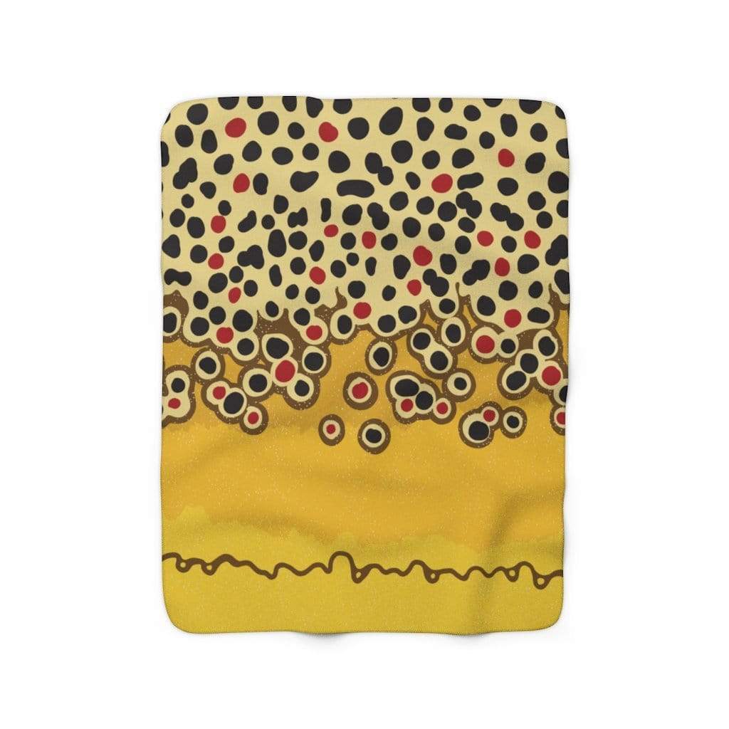 Printify Home Decor 50" × 60" Sherpa Fleece Blanket Throw - Brown Trout